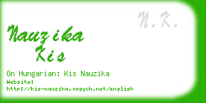 nauzika kis business card